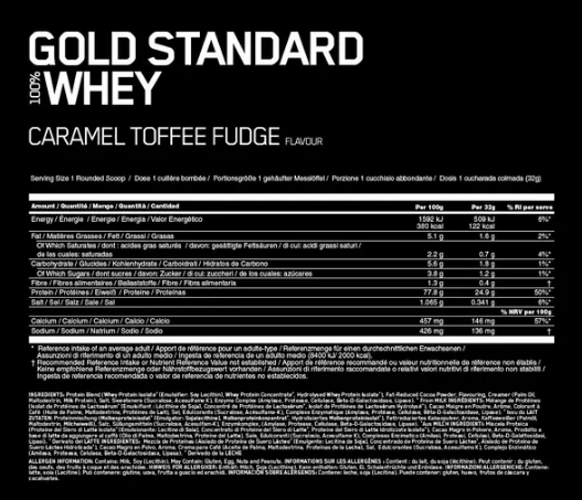 gold standard whey nutrituion