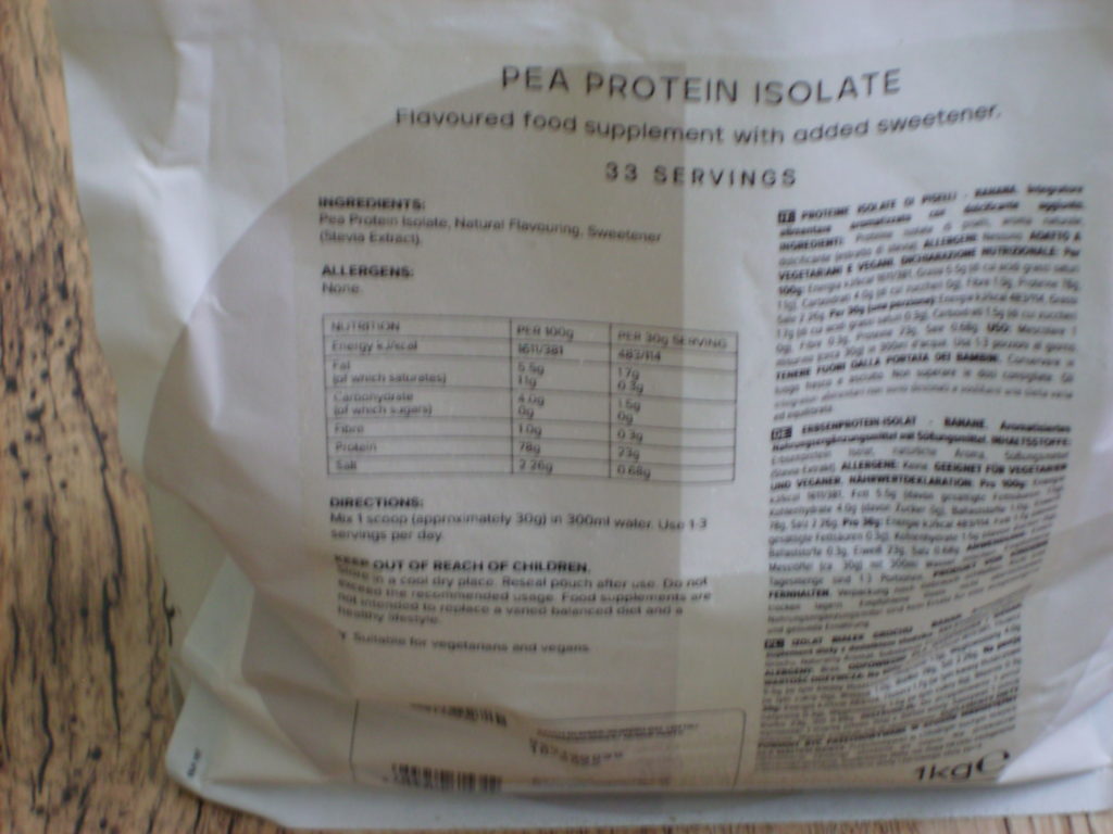 Bulk Pea Protein Isolate nutrition